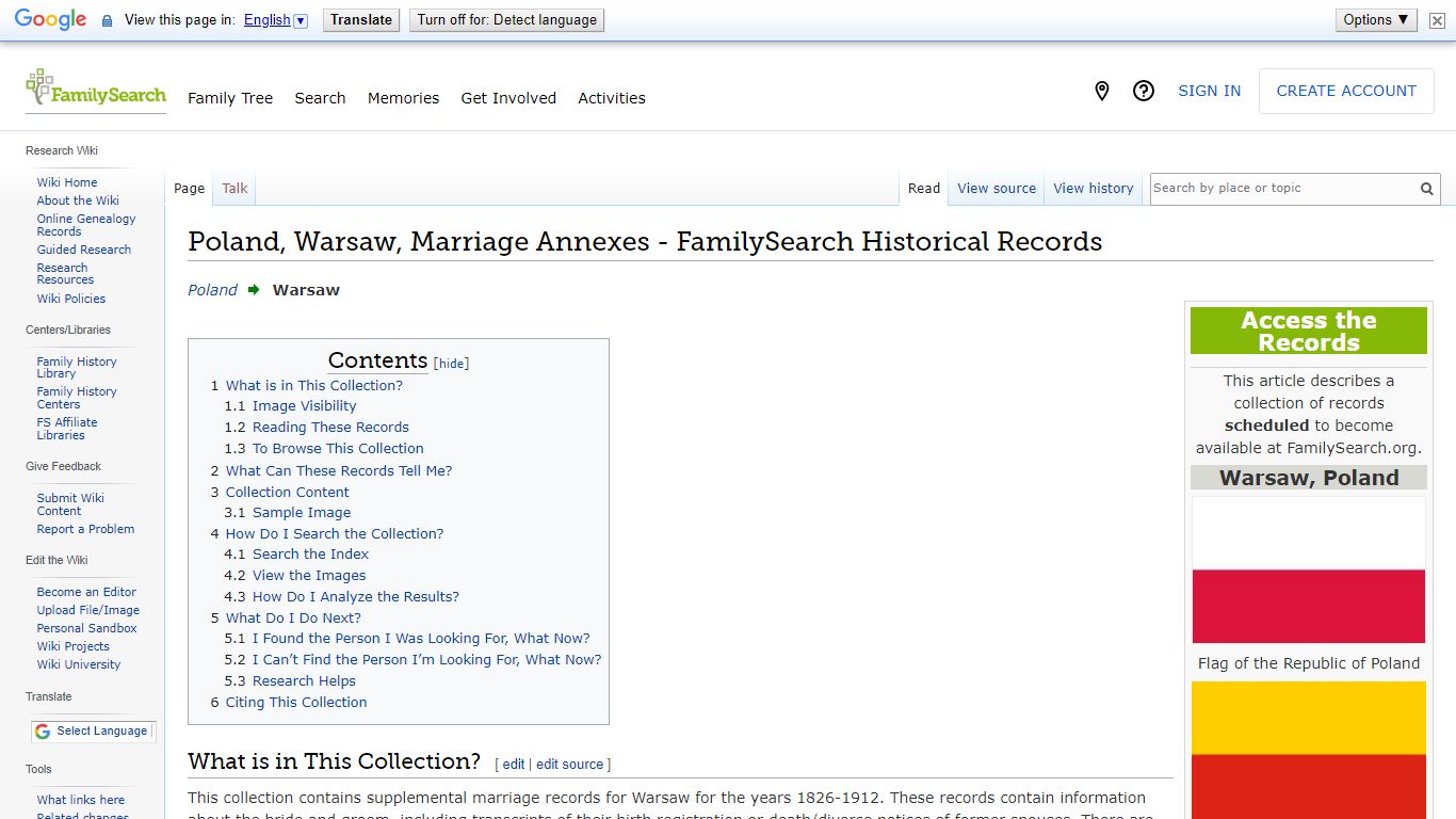 Poland, Warsaw, Marriage Annexes - FamilySearch Historical Records